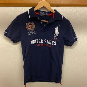 🔥 Polo big pony mens medium racing shirt